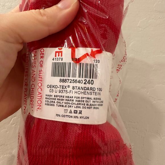 NWT Hanna Andersson Red Footed Tights - Picture 3 of 3